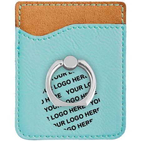 Leatherette Phone Wallet with Ring