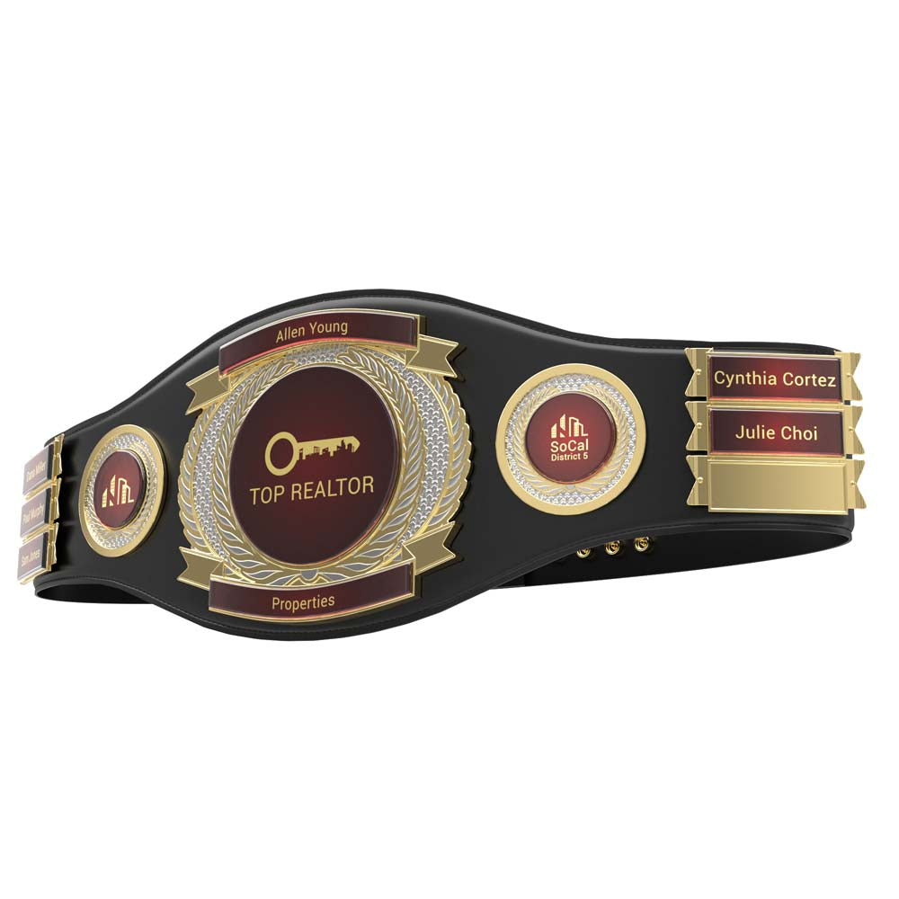 Championship Belt with Medallions and Name Plates